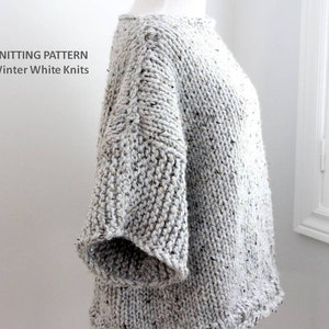 Beginner sweater pattern, Chunky Knit Sweater pattern, Hand-knit sweater pattern, Oversized sweater pattern, Knit sweater pattern, ENGLISH