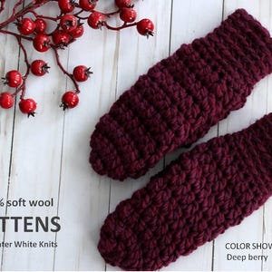 WOOL MITTENS, 100% soft wool mittens, chunky soft mittens, winter mittens, mustard knit mittens, women and teens mitts, wool winter gloves
