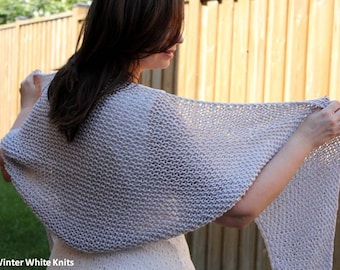 Knitting Pattern-knit shawl, knitted shawl pattern, Crescent shape shawl pattern, PDF Knitting Pattern, shawl pattern, shawl knitting