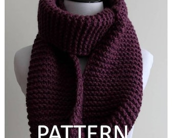 Beginner Scarf knitting Pattern, knit scarf pattern, Scarf Knitting Pattern, Hand-knit scarf pattern, ENGLISH LANGUAGE
