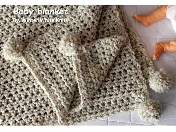 COZY Winter Tweed Afghan//Crochet Pattern ONSTRUCTIONS ONLY