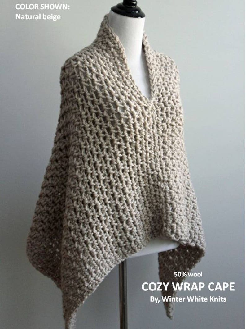 Cozy Knit Poncho Winter Cape Knitted Poncho Winter Cape Etsy Canada