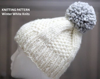 Knit Hat Pattern, Bulky #6 Yarn Hat Pattern, Hat Knitting Pattern
