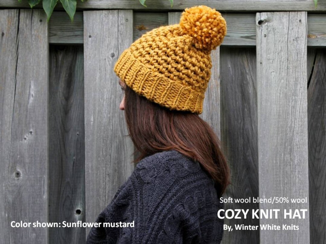 Roll Rim Hat with Pompom Roll Rim Hat with Pompom – Charming Charlie main image 3