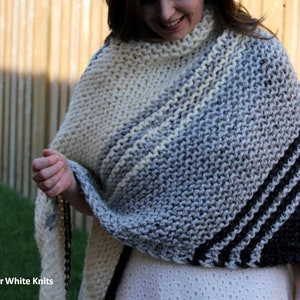 Large shawl knitting pattern, Triangle wrap knitting pattern, knit shawl, Triangle shawl pattern, knit wrap, PDF Knitting Pattern, ENGLISH
