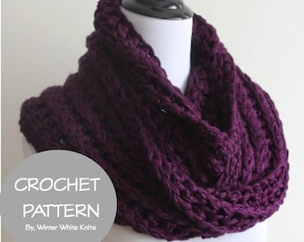 Crochet scarf pattern- infinity scarf, PDF Instant Download crochet Pattern, crochet pattern, NOT a finished scarf, DIY