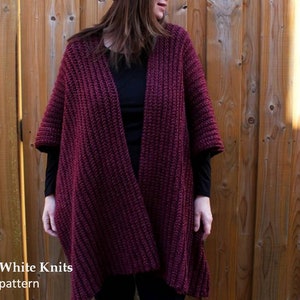 Crochet cape ruana pattern, Crochet poncho pattern, Ruana wrap, Crochet wrap pattern, Cardigan pattern, Blanket poncho, PDF instant download