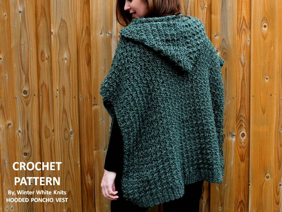 24 Hooded Poncho Crochet Patterns for Cozy Layering, Kids’ Gifts, and Fantasy Makes 1 Crochet poncho pattern Crochet hooded poncho vest