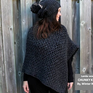 Poncho, Chunky Cape, Winter poncho, cozy cape, fall poncho, Winter Cape Coat, Wrap sweater, Winter coat, wool cape, Poncho Cape Winter