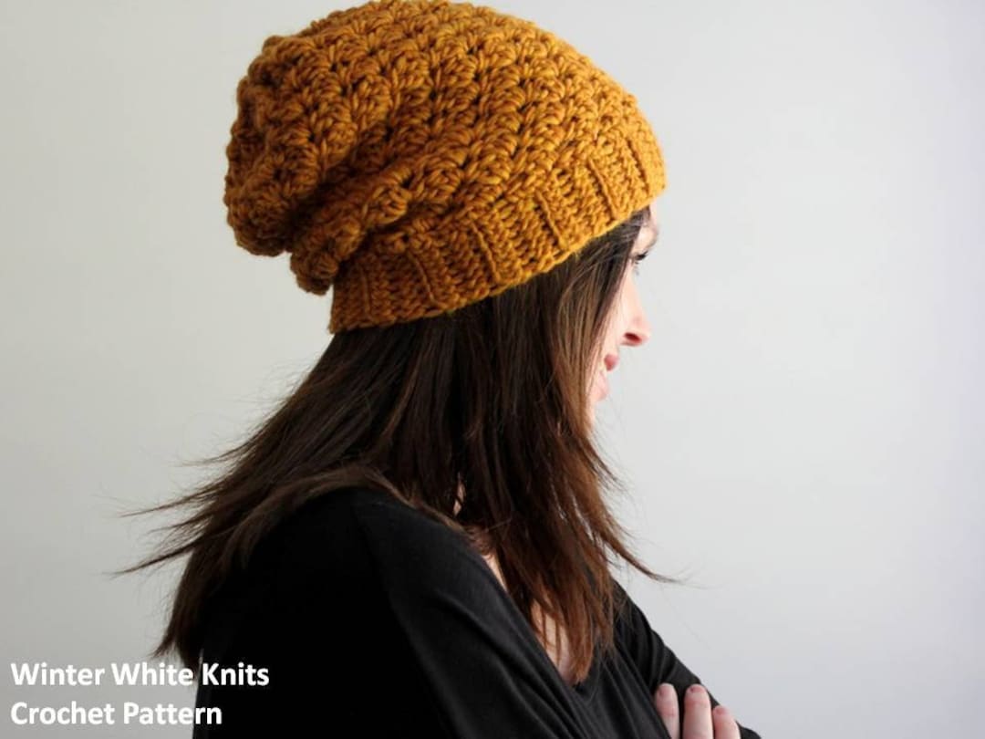 Crochet Hat Pattern, Textured Crochet Hat, Winter Beanie in 8 Size ...