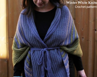Crochet Pattern, Crochet Ruana Pattern, Crochet shawl pattern, Oversized shawl wrap, Crochet Sweater Pattern, PDF instant download