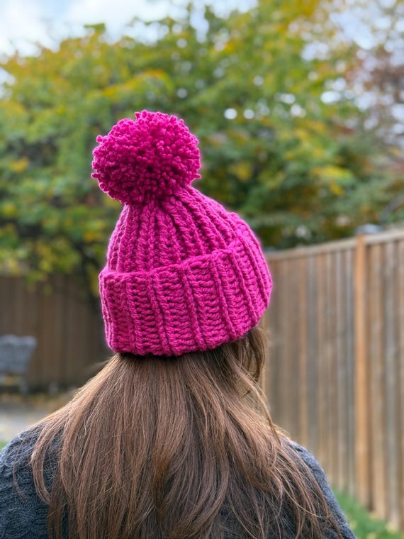Acrylic Knit Hat, Chunky Warm Knitted Hat, Hand-knit Acrylic  display picture 1