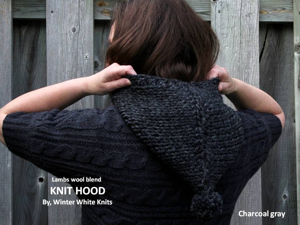 Knit Hood, Chunky Knitted Hood, Hand-knitted Hood, Cozy