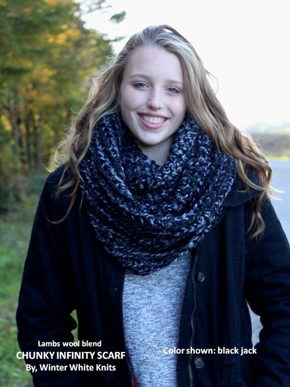 Chunky Winter Scarf Knit Infinity Scarf Knit Winter Scarf Cozy