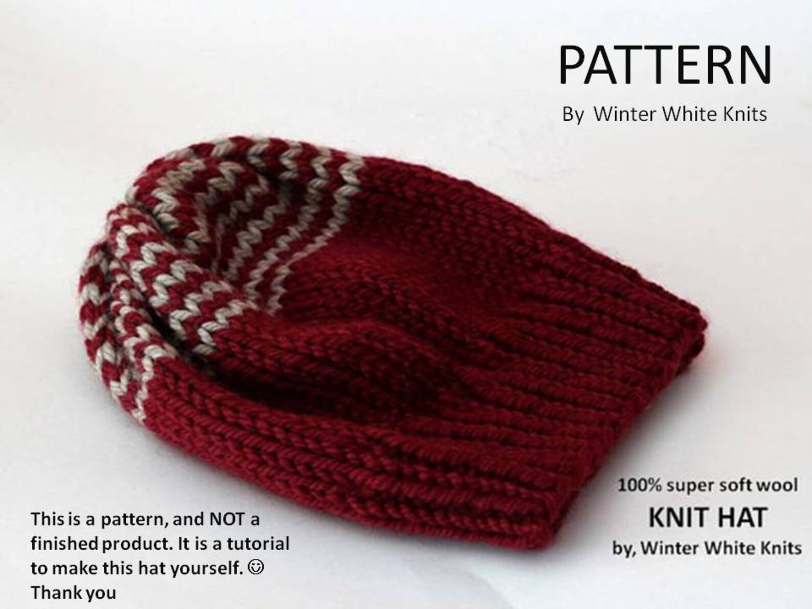 Knit Hat Pattern PDF Instant Download Knitting Pattern Knit - Etsy