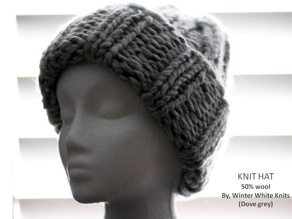 帽子 BBC DOUBLE TIME KNIT HAT-GREY Knit Hat, Double Thick Knit Hat, Knitted Beanie, Unisex