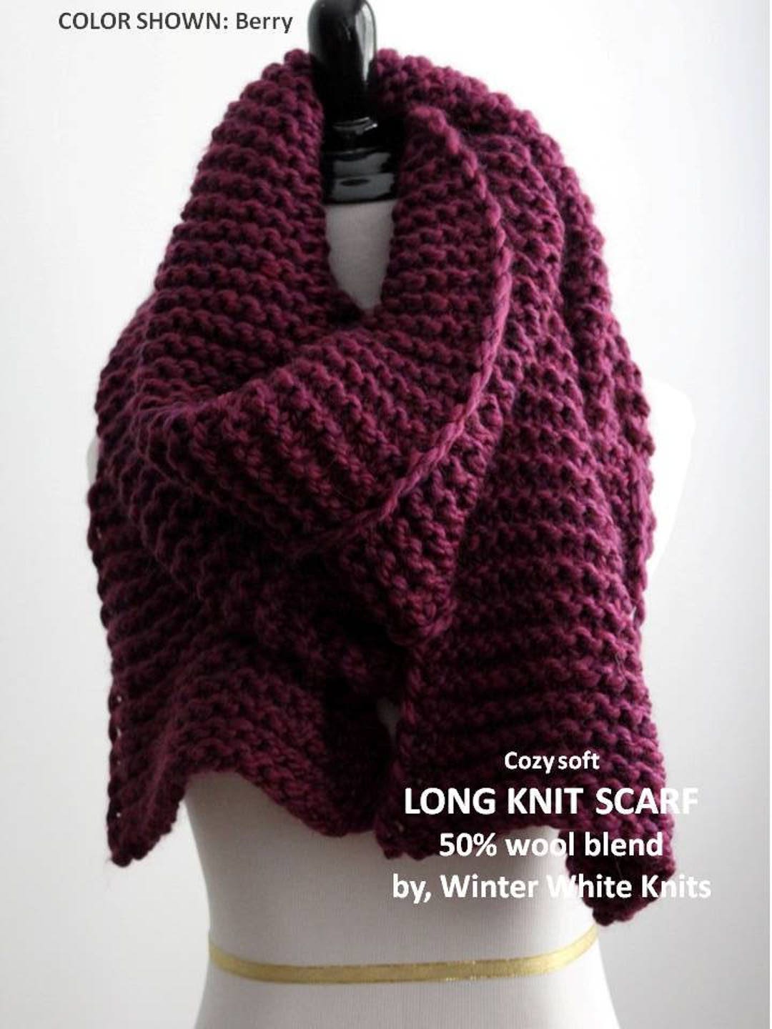 Chunky Knit Scarf, Extra Large Scarf, Over-sized Scarf, Winter Scarf ...