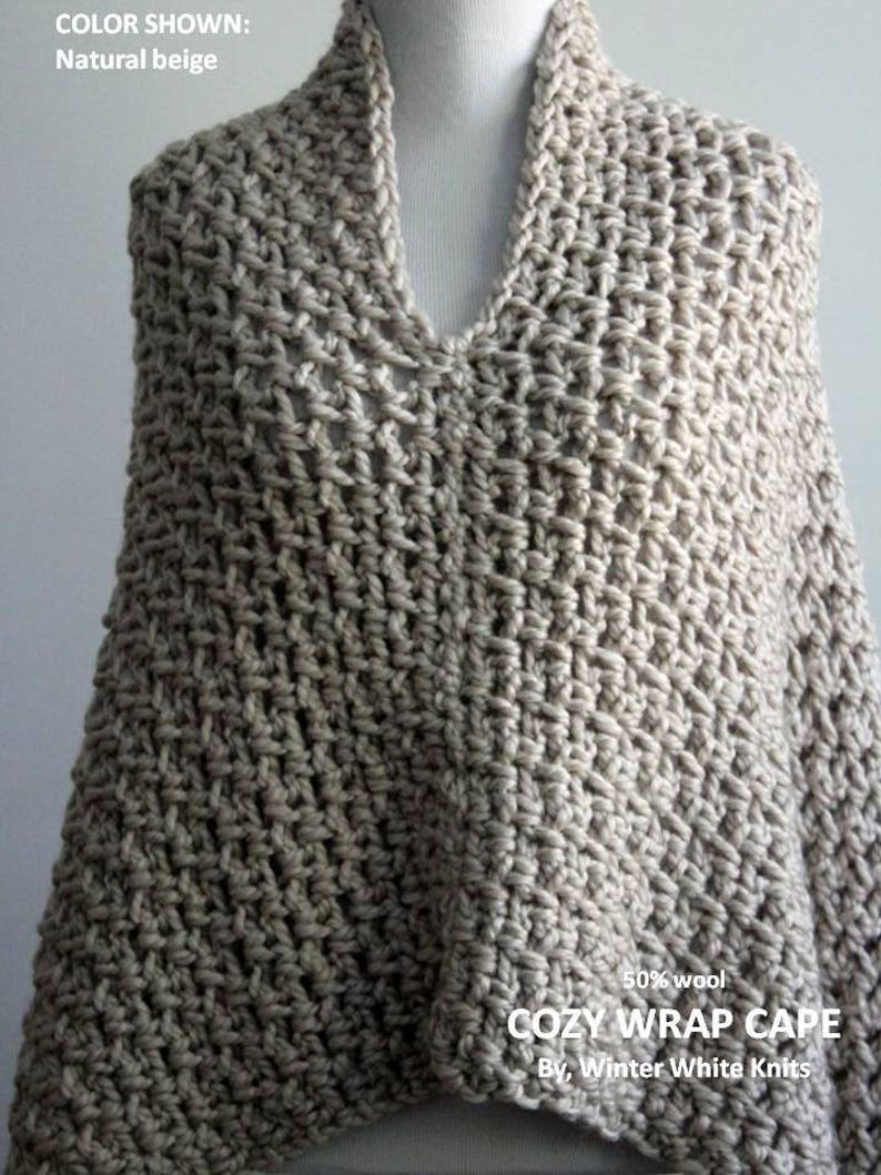 Cozy Knit Poncho Winter Cape Knitted Poncho Winter Cape Etsy Canada