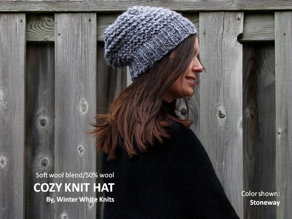 Cozy Knit Slouchy Beanie Black - Kid main image 3