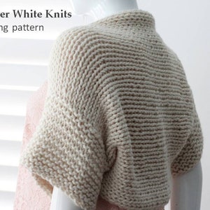 Chunky Knit Cardigan pattern, Hand-knit sweater pattern,  Knit bolero pattern, Shrug knitting pattern, Knit Cardigan,  Easy, ENGLISH ONLY