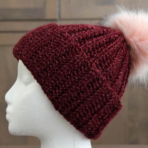 Crochet hat pattern, Ribbed look crochet beanie, PDF Instant Download Crochet HAT Pattern, worsted weight crochet hat pattern, ENGLISH