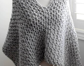 Handmade for you winter poncho, cape, Cozy Knit wrap, Winter Cape Coat, Wrap sweater, Hand-knitted poncho, chunky cozy cape, Soft and cozy