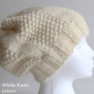 Knit hat pattern, Chunky knit hat pattern, Textured knit hat, PDF Instant Knitting Pattern, Easy knitting pattern, Hand-knitting pattern hat