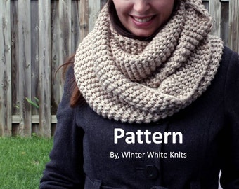 KNITTING PATTERN- knit scarf, PDF Instant Download Knitting Pattern, hand knit scarf pattern, tutorial to make a scarf, knitted scarf patern