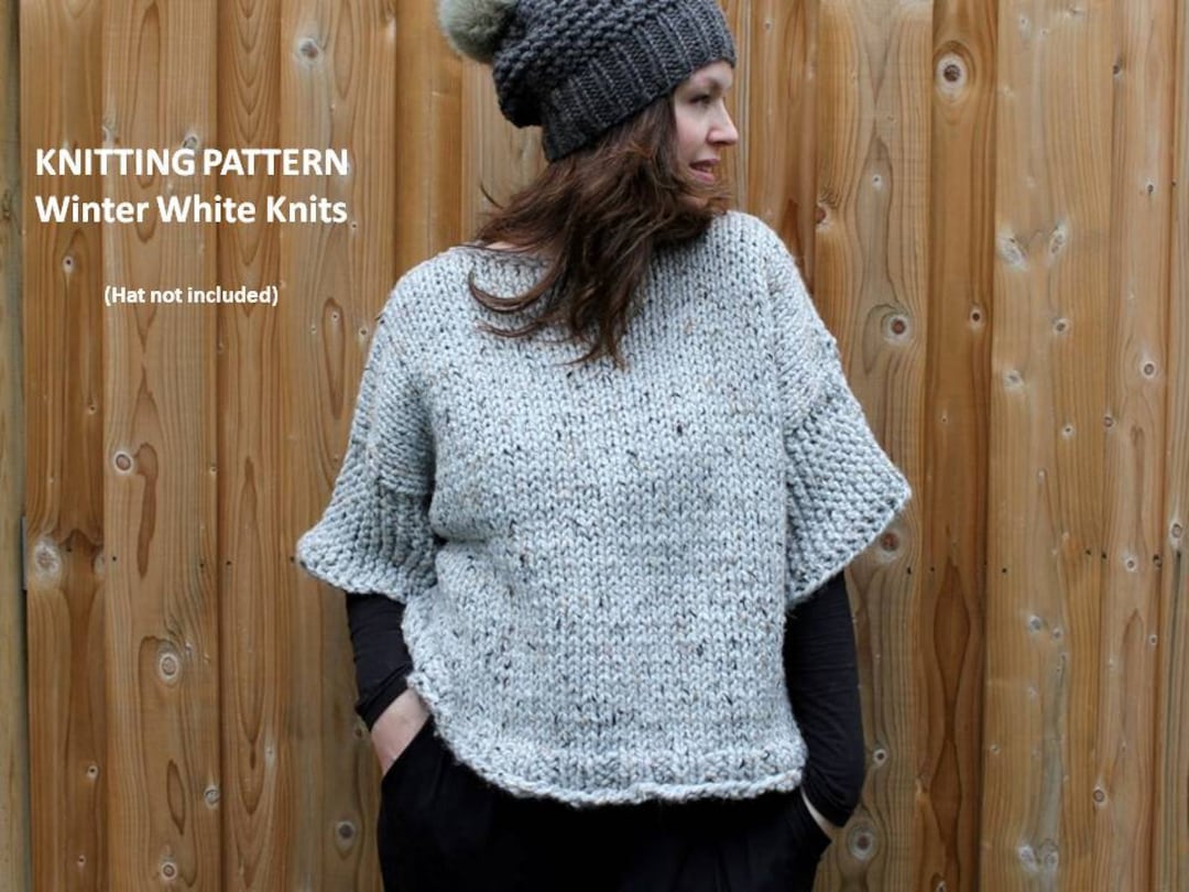 Buy Sweater Knitting Pattern, Chunky Knit Sweater, Hand-knit Sweater, Knit  Pullover Sweater, Beginner Sweater Pattern Easy Knit Sweater, ENGLISH