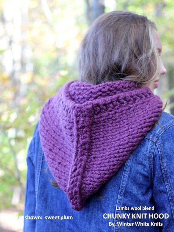 Knit hood winter hood knit cowl hood winter hood scarf Etsy