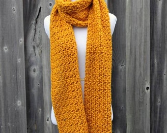 Long wool scarf, Long scarf, soft wool scarf, mustard knit scarf, cobalt scarf, 100% wool scarf, Winter Chunky Knit Scarf, long knit scarves