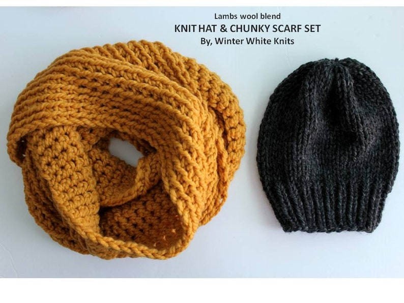 Scarf & Hat Set, This Set Includes Both the Hat and the Scarf, Infinity ...