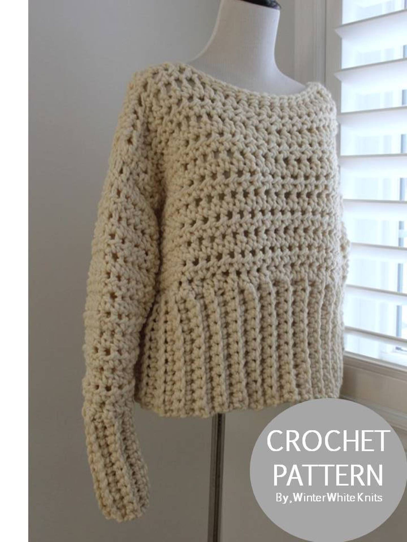 CROCHET SWEATER PATTERN Pdf Instant Download Crochet Pattern Etsy UK