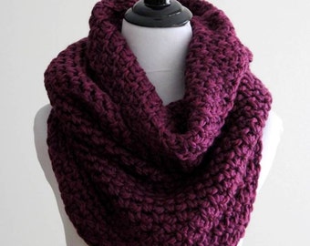 Over-sized cowl, COZY CABIN COWL, Chunky cowl, Hand-knit cowl, Snood, Tube scarf, Hood cowl, Knit cowl, chunky tube scarf, Neck warmer