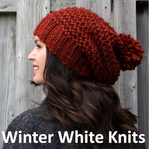 Knit Hat Pattern, Bulky #6 Yarn Hat Pattern, Hat Knitting Pattern