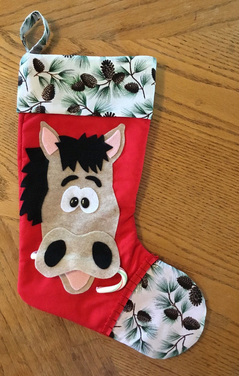 Horse themed Christmas stocking