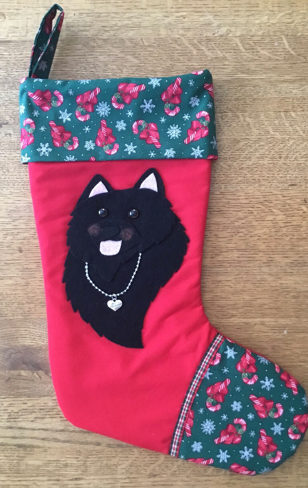 Schipperke Dog Christmas Stocking Etsy