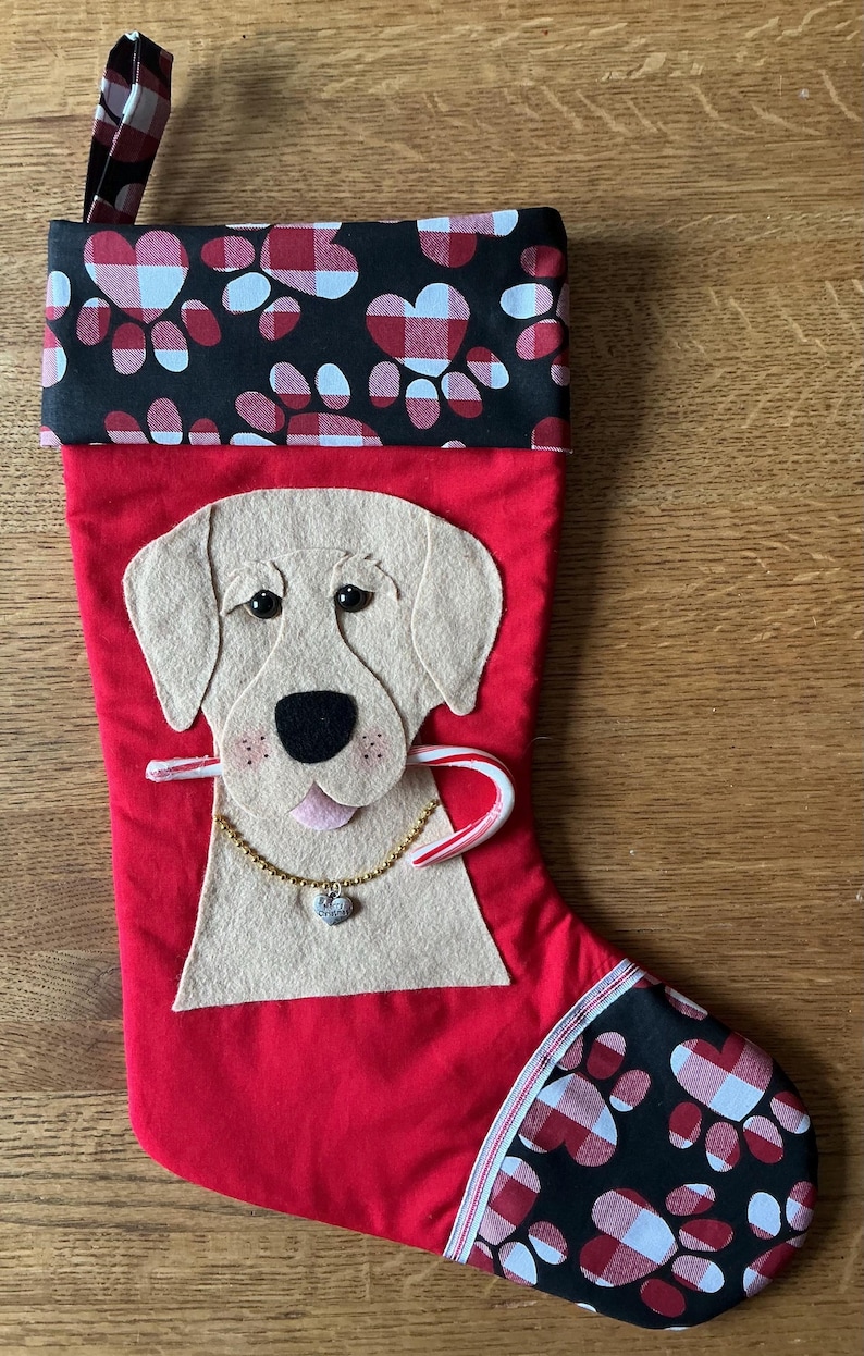 Yellow Lab Stocking Yellow Lab Christmas Stocking - Etsy