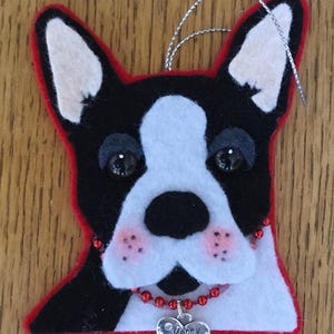 Boston Terrier Christmas Ornament