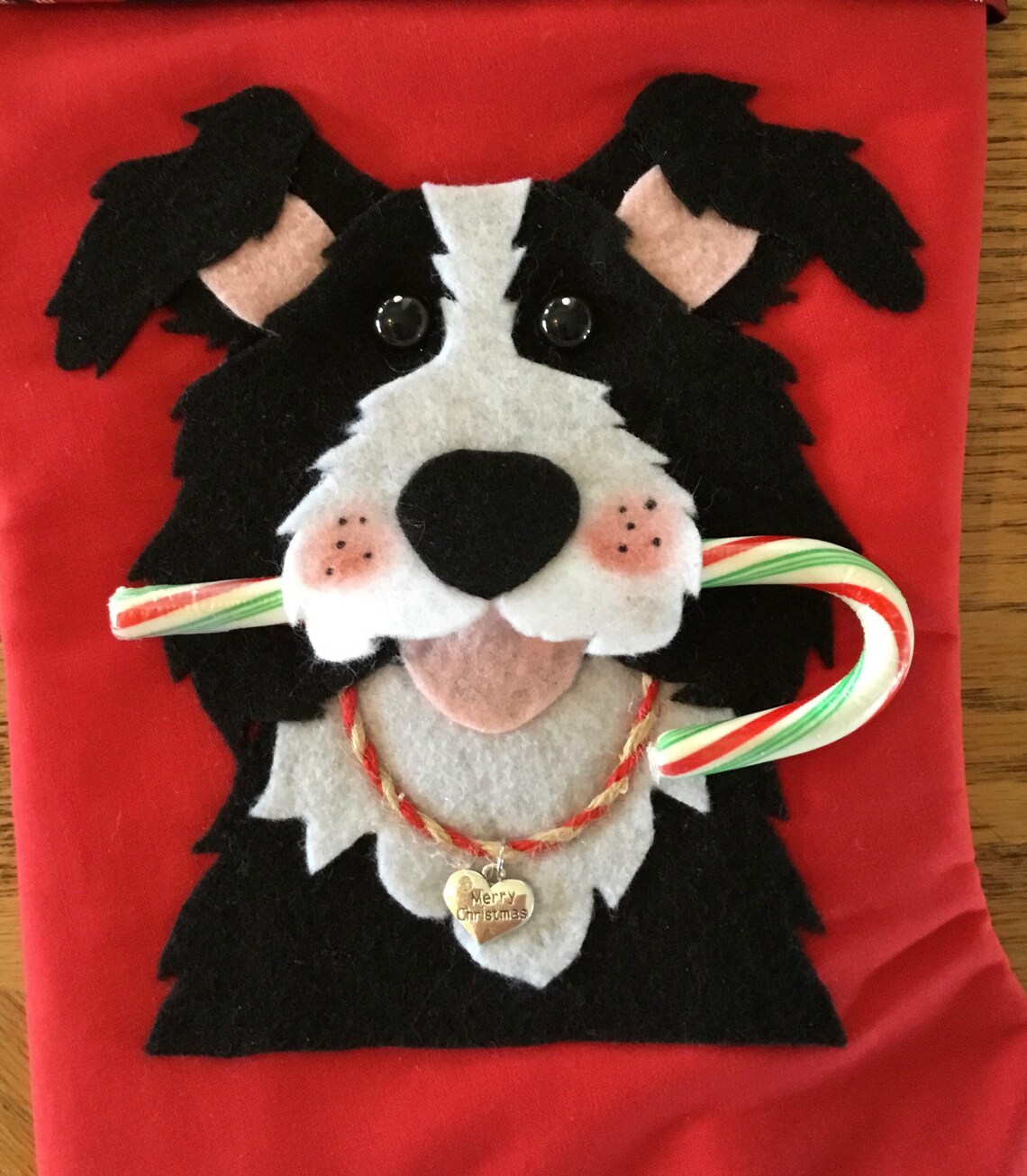 Border Collie Christmas Stocking 
