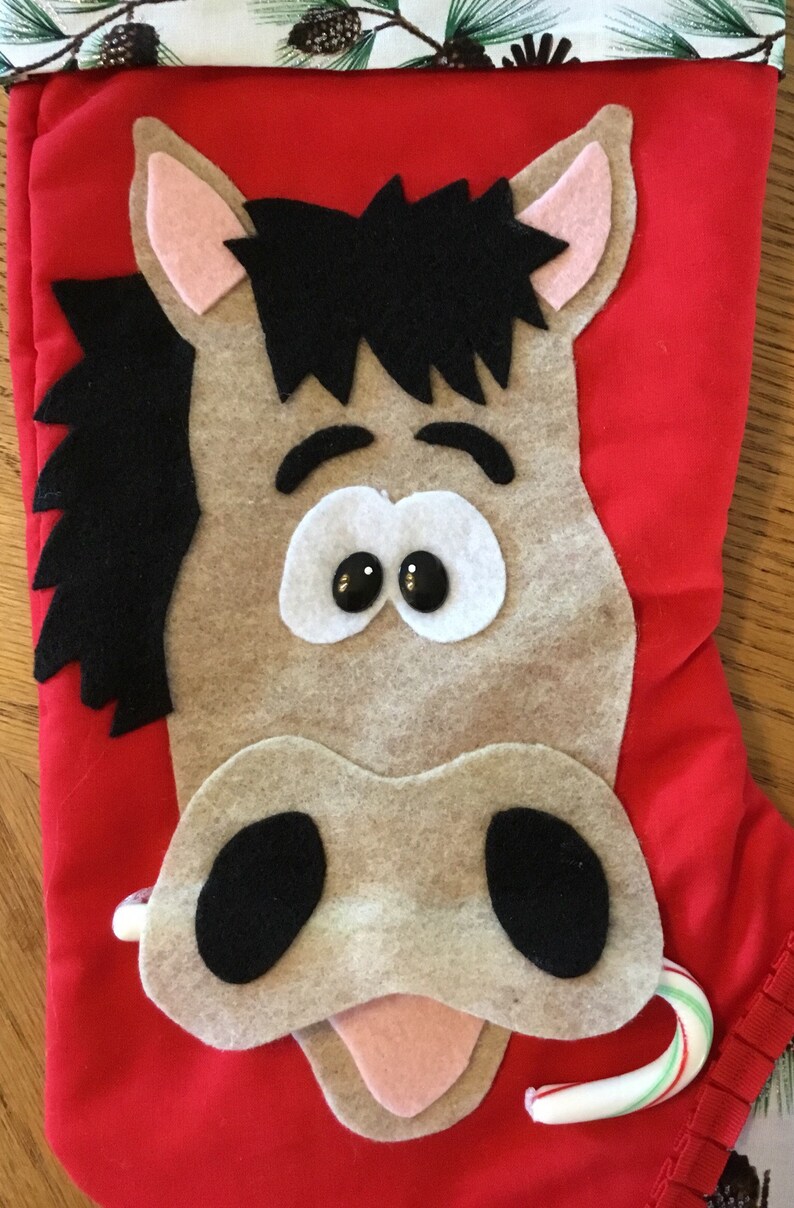 Horse themed Christmas stocking