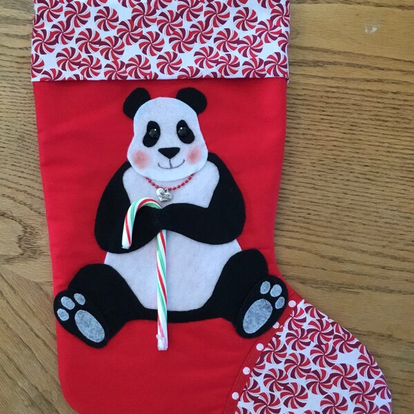 Panda Bear Christmas stocking