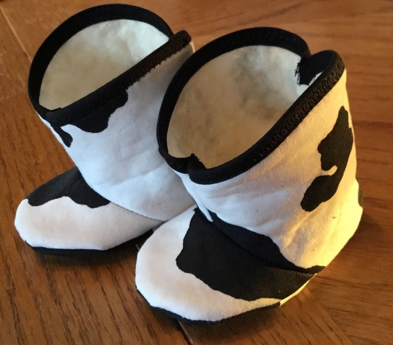Infant Baby Cow Print Cowboy Boots Etsy