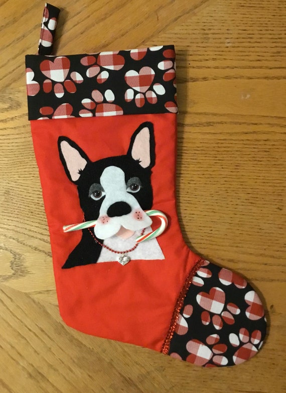 Boston terrier stocking Clearance