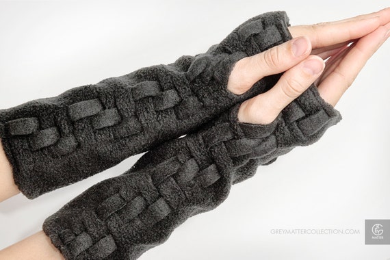 Black Gloves,fingerless Gloves for Her,fingerless Mittens for