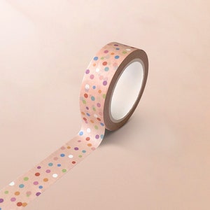 Coloured Polka Dot Washi Tape image 1