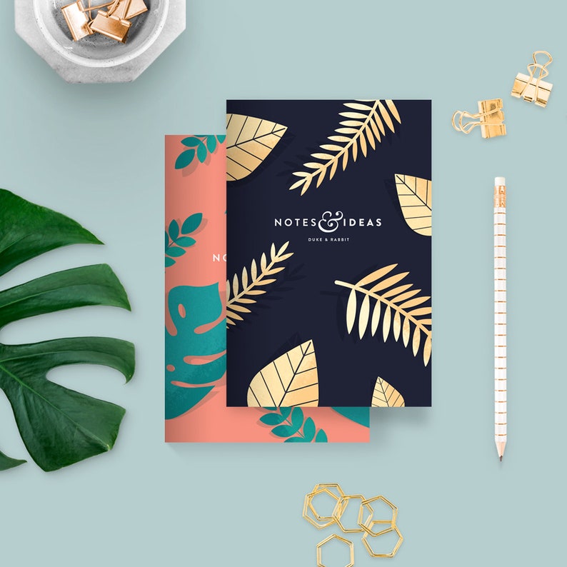Pair of Blank Exotic Plant Pocket Notebooks Etsy UK