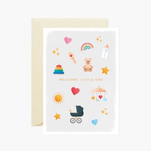 Welcome, Little One Baby Icons Greeting Card