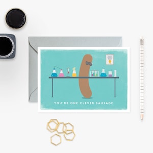 You're One Clever Sausage Congratulations Greeting Card