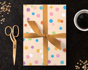 Coloured Polka Dot Wrapping Paper